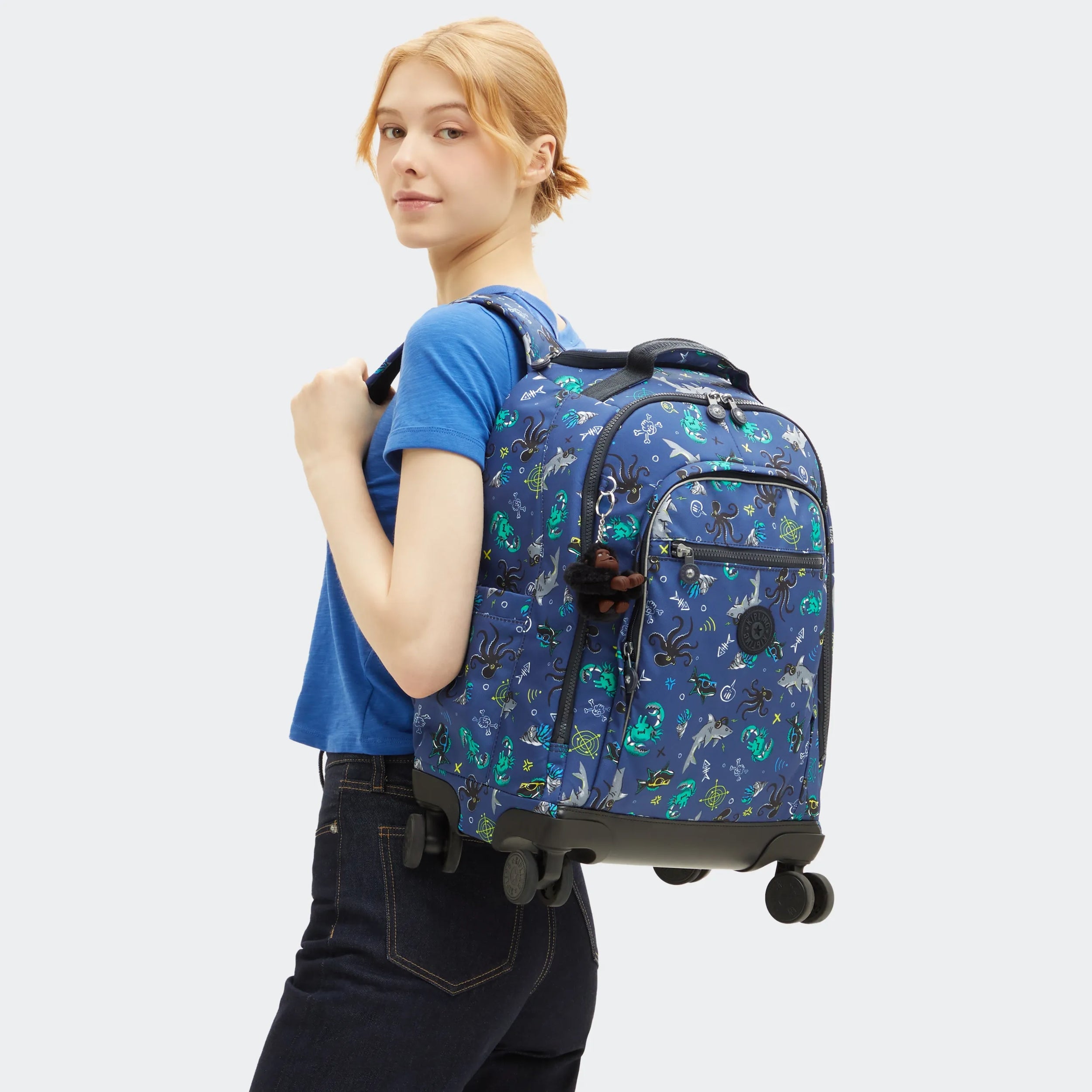 New Zea Printed 15 Laptop Rolling Backpack - Image 7