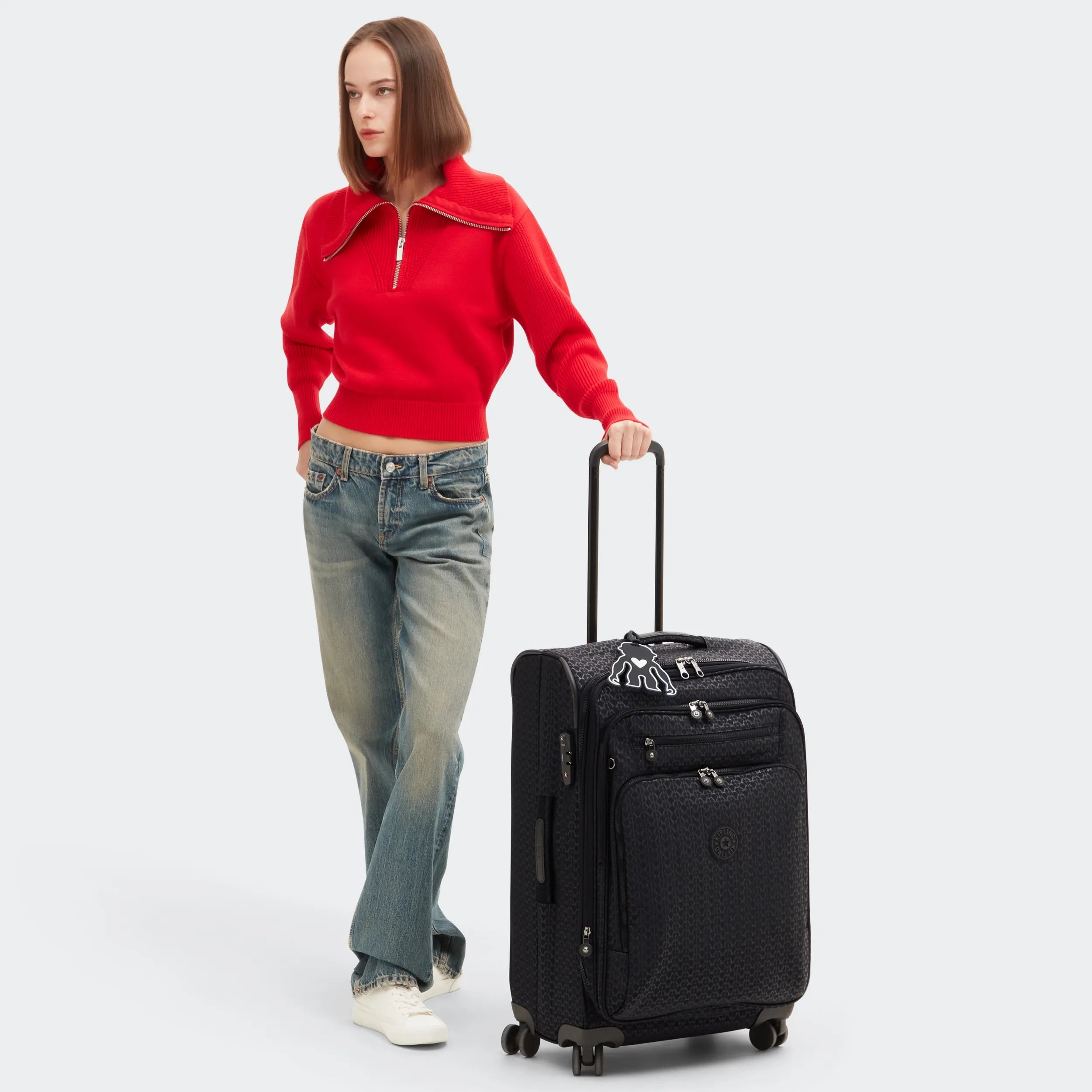 Youri Spin Medium Printed 4 Wheeled Rolling Luggage - Image 8