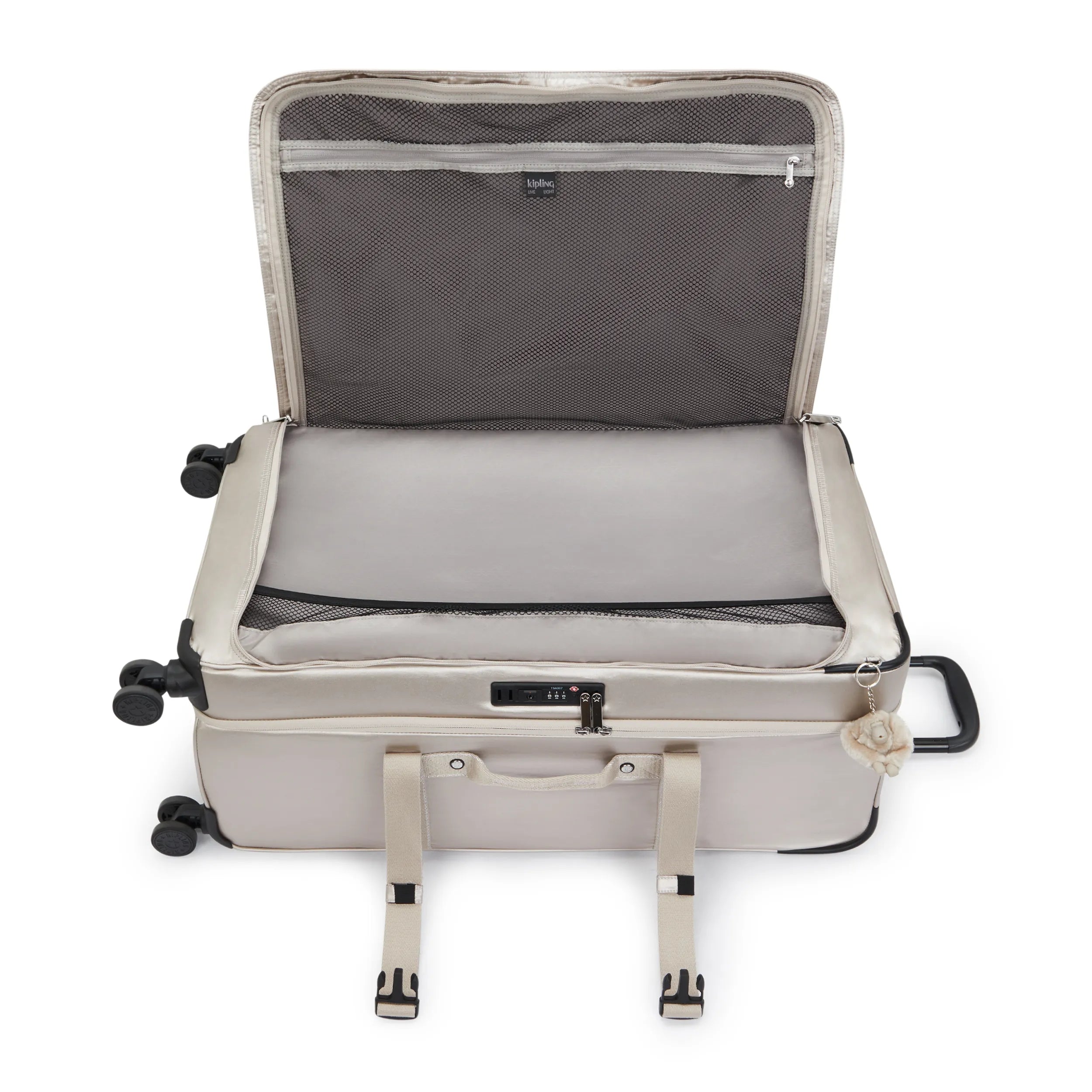 Spontaneous Large Metallic Rolling Luggage - Image 8