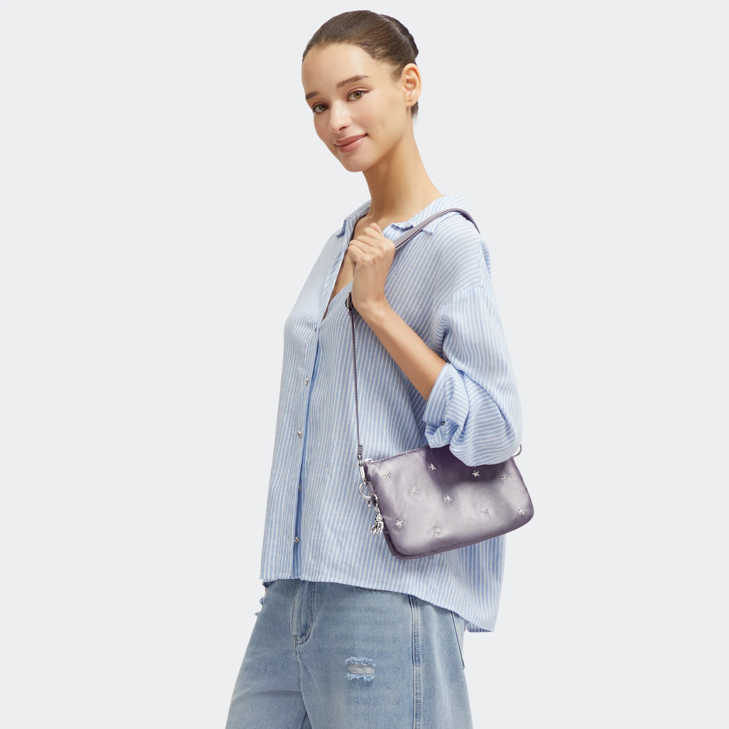 Riri Studded Metallic Crossbody Bag - Image 8